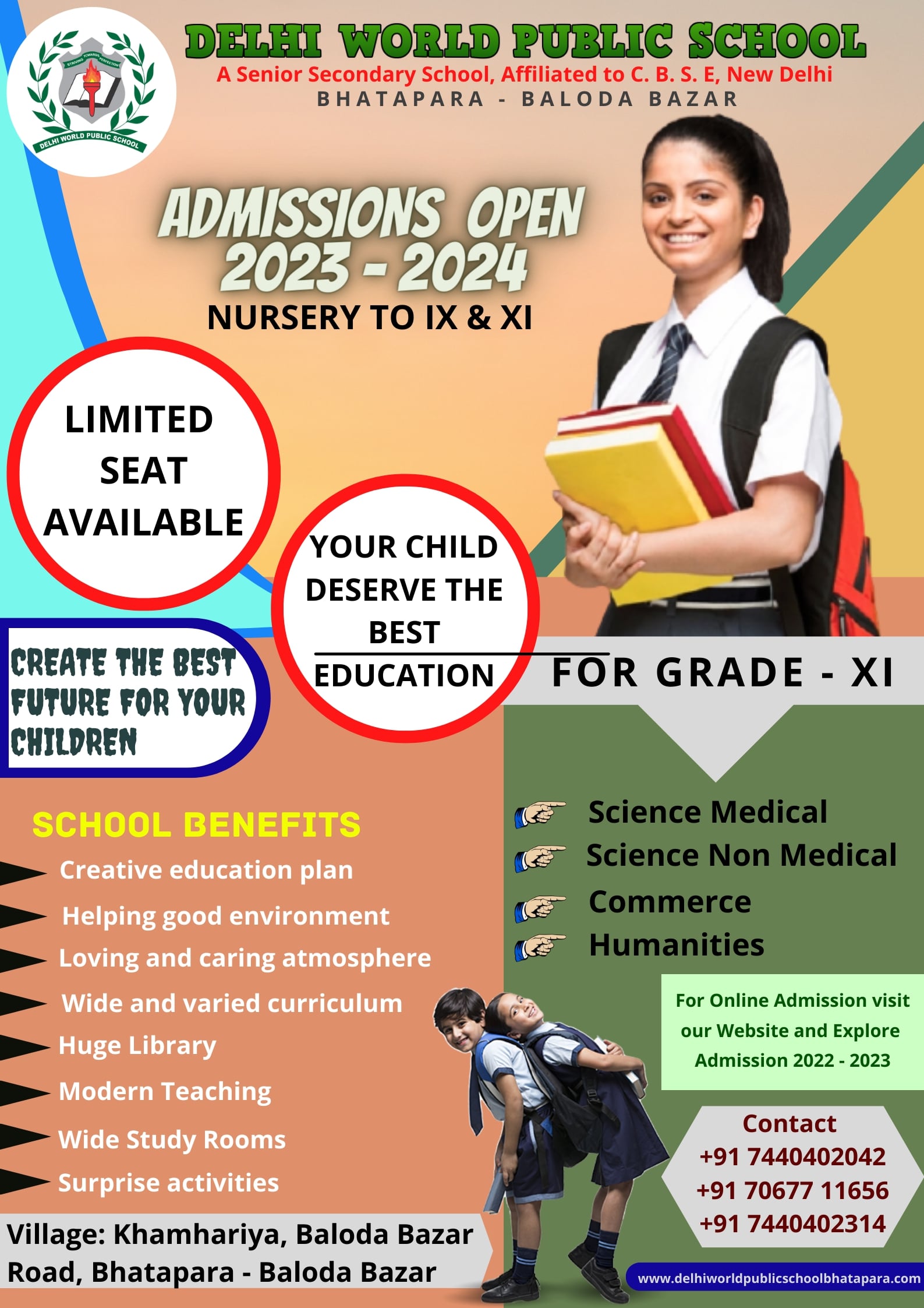 Admission Open For 2023-24 at DWPS Bhatapara 