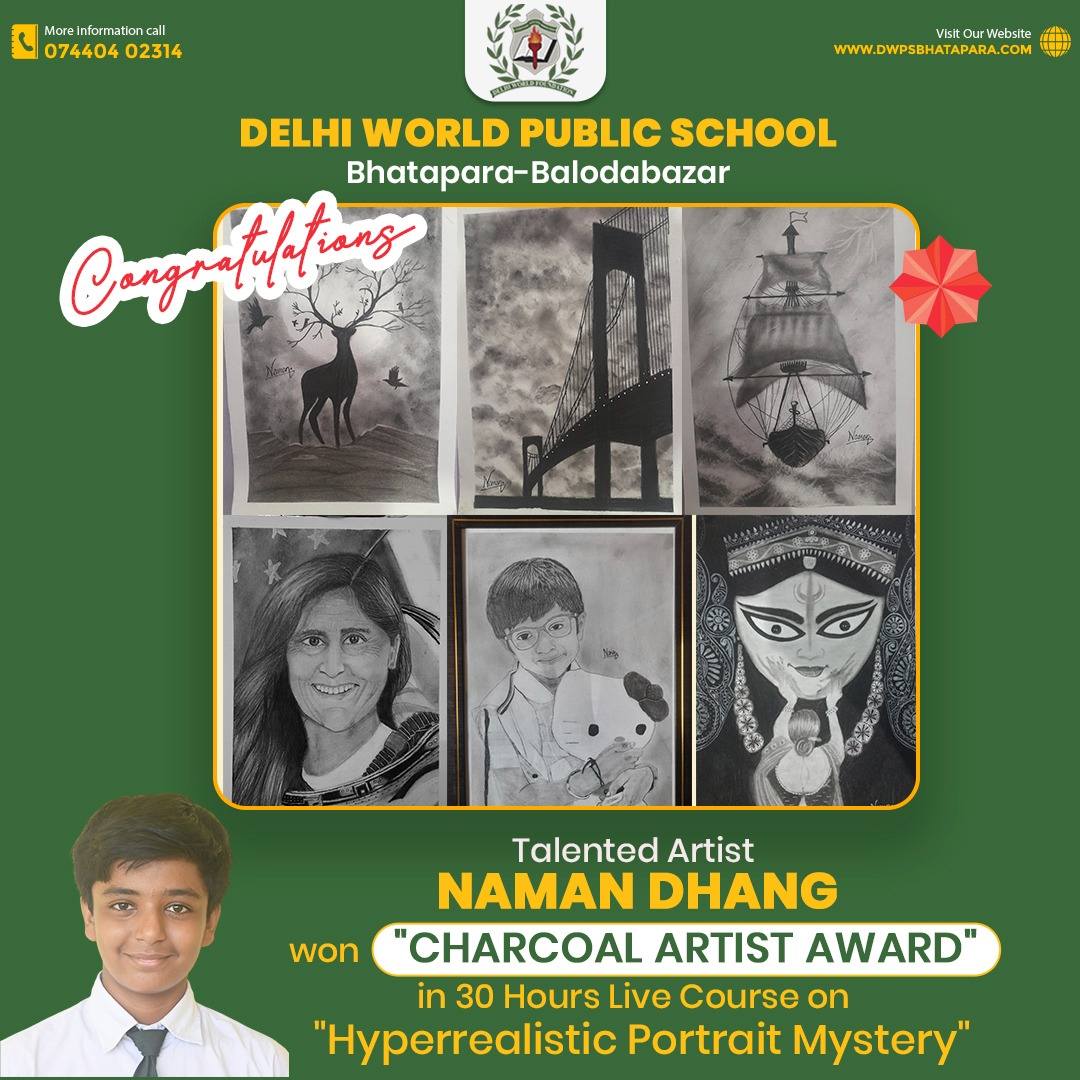 Talented Artist Naman Dhang Wins Charcoal Artist Award in 30 Hours Live Course on Hyperrealistic Portrait Mystery
