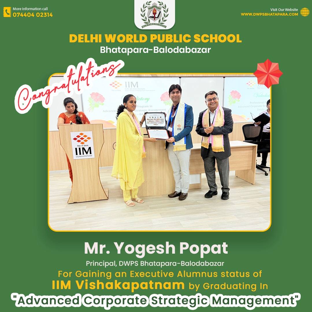 Mr Yogesh Popat completes the Advanced Corporate Strategy Management programme from IIM Visakhapatnam