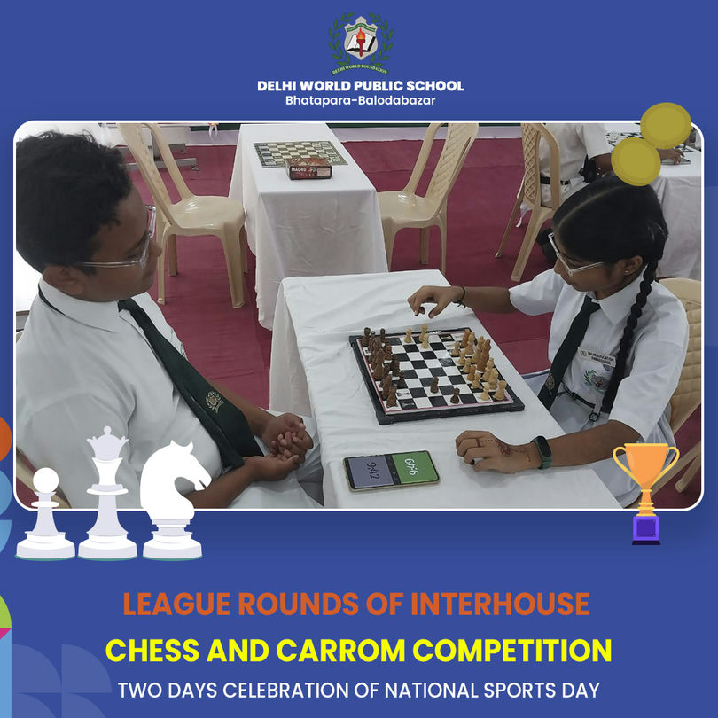 DWPS Bhatapara - League Round of Interhouse Chess and Carrom Competition
