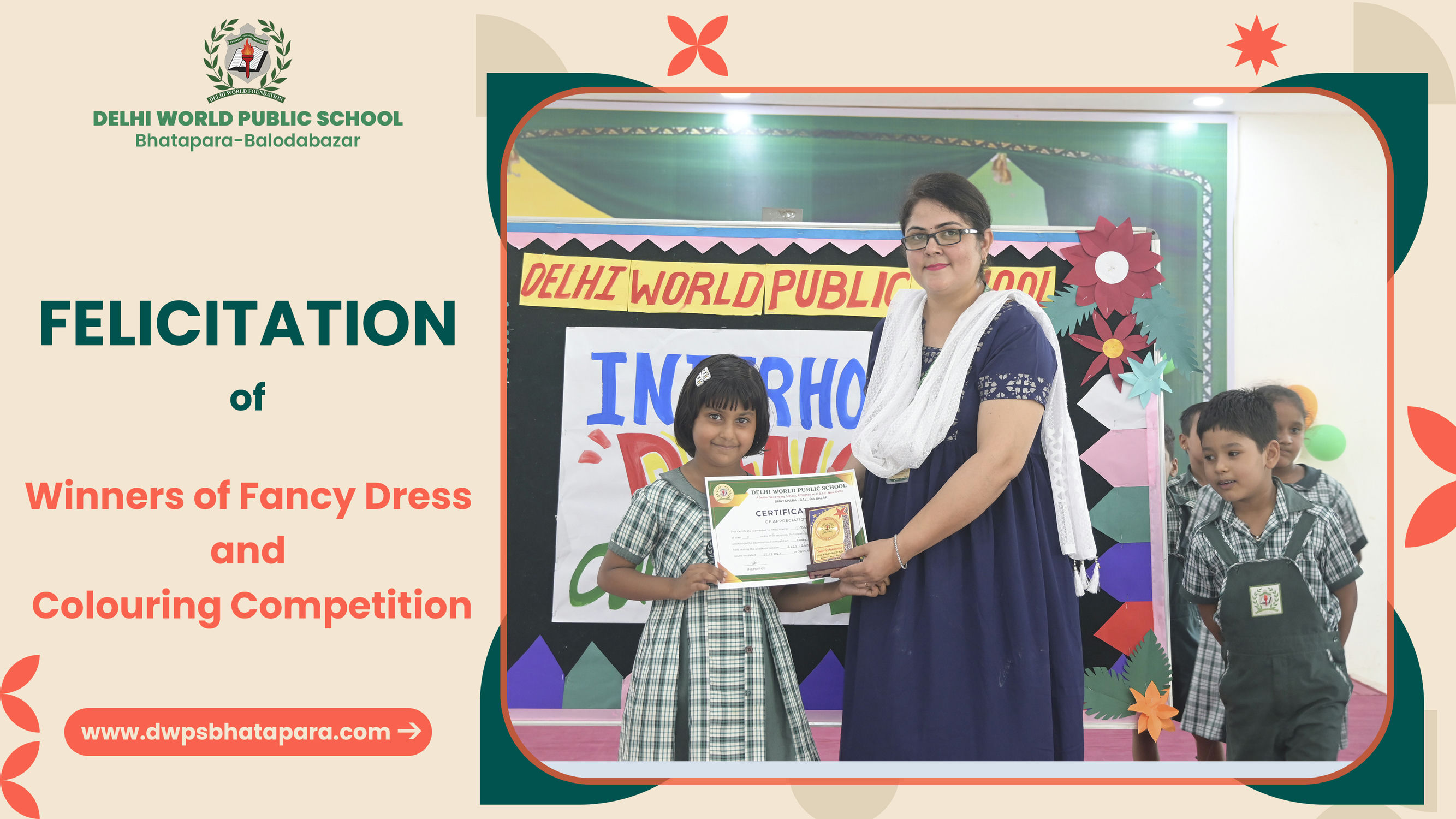 DWPS Bhatapara - Felicitation Ceremony of Winners of Fancy Dress and Colouring Competition